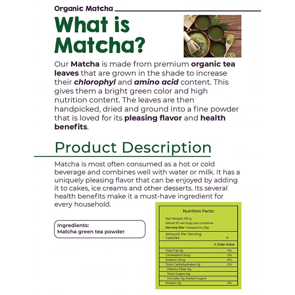 Livsmart - Organic Matcha Tea Powder 100G Pack Of 3