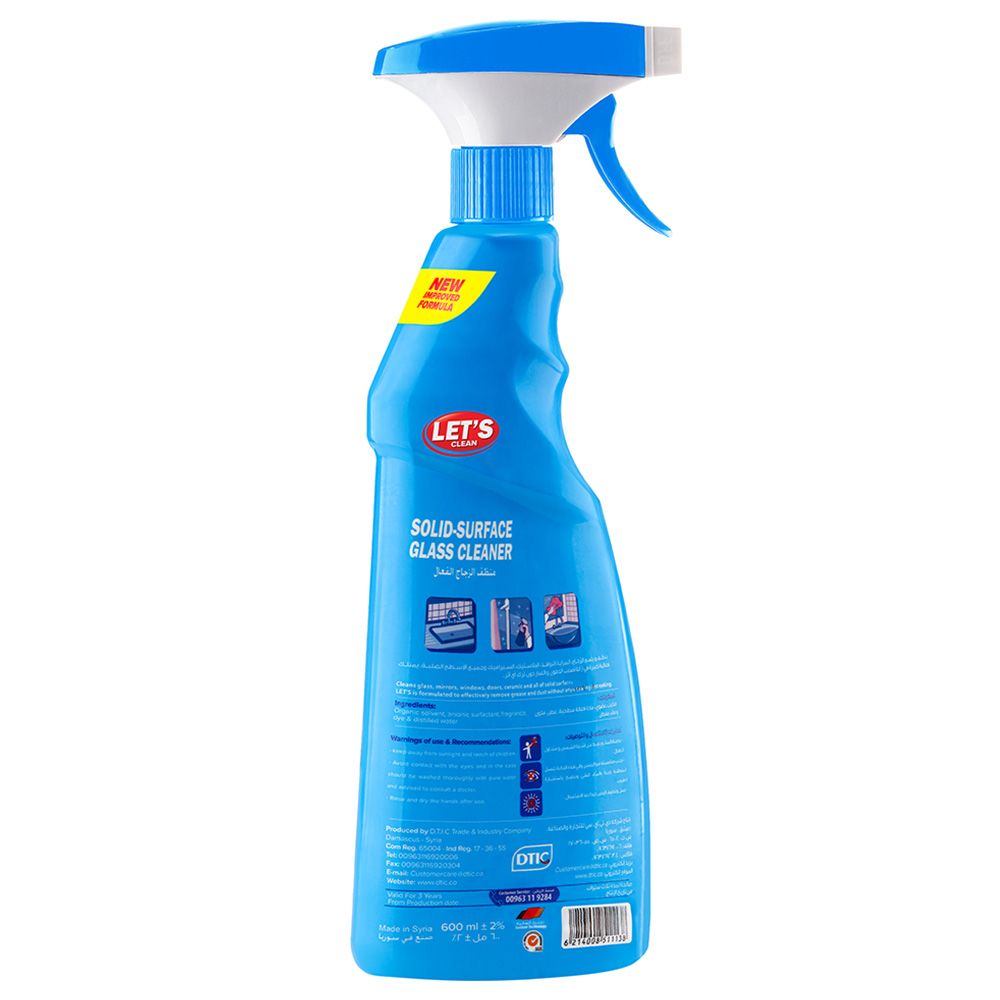 Let's Clean - Glass Cleaner - 600ml - Classic