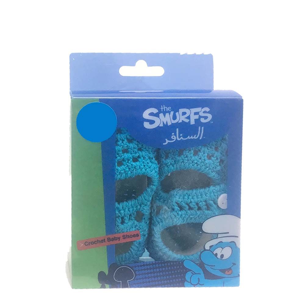 Smurfs - Baby Crochet Shoes - Light Blue