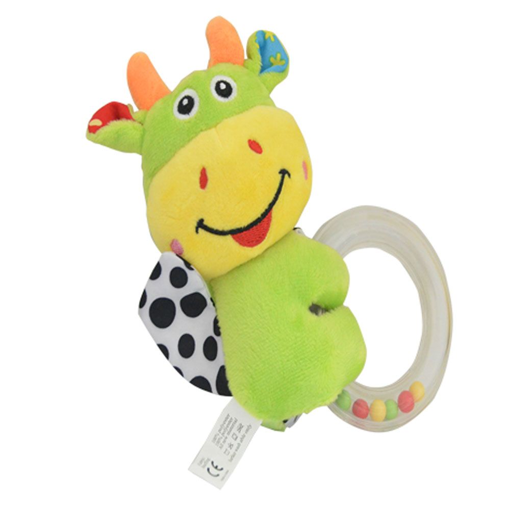 Pixie - Baby Cattle Round Rattle Toy