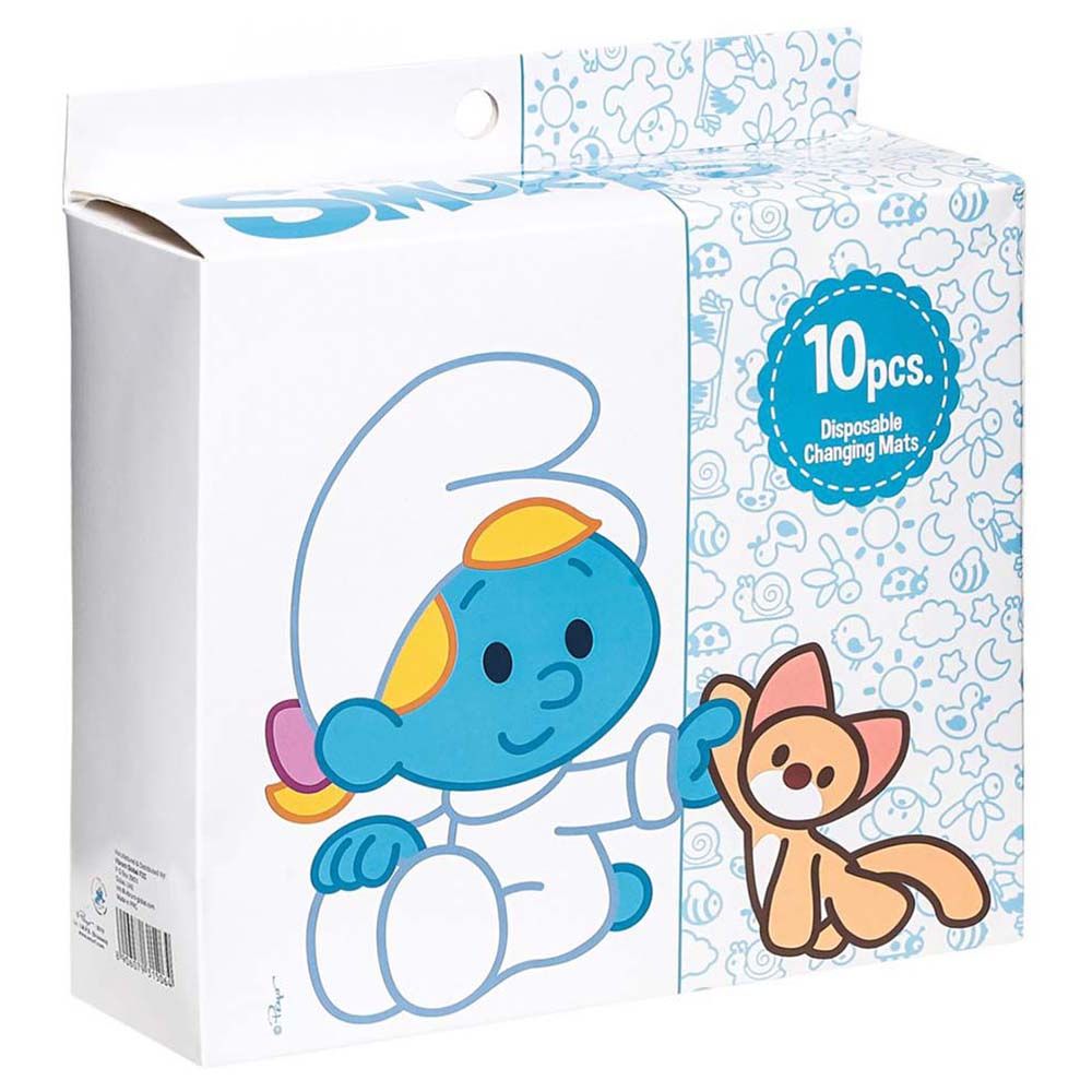 Smurf - Box of 10 Disposable Changing Mats