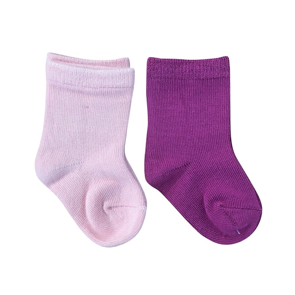 Smurfs - Solid Sock Pack of 2 - Pink & Lavender