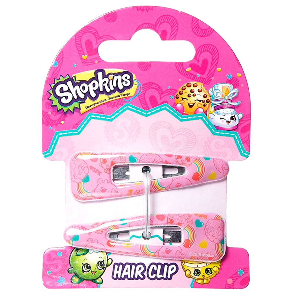 Shopkins - Hair Clips 2Pcs - Pink