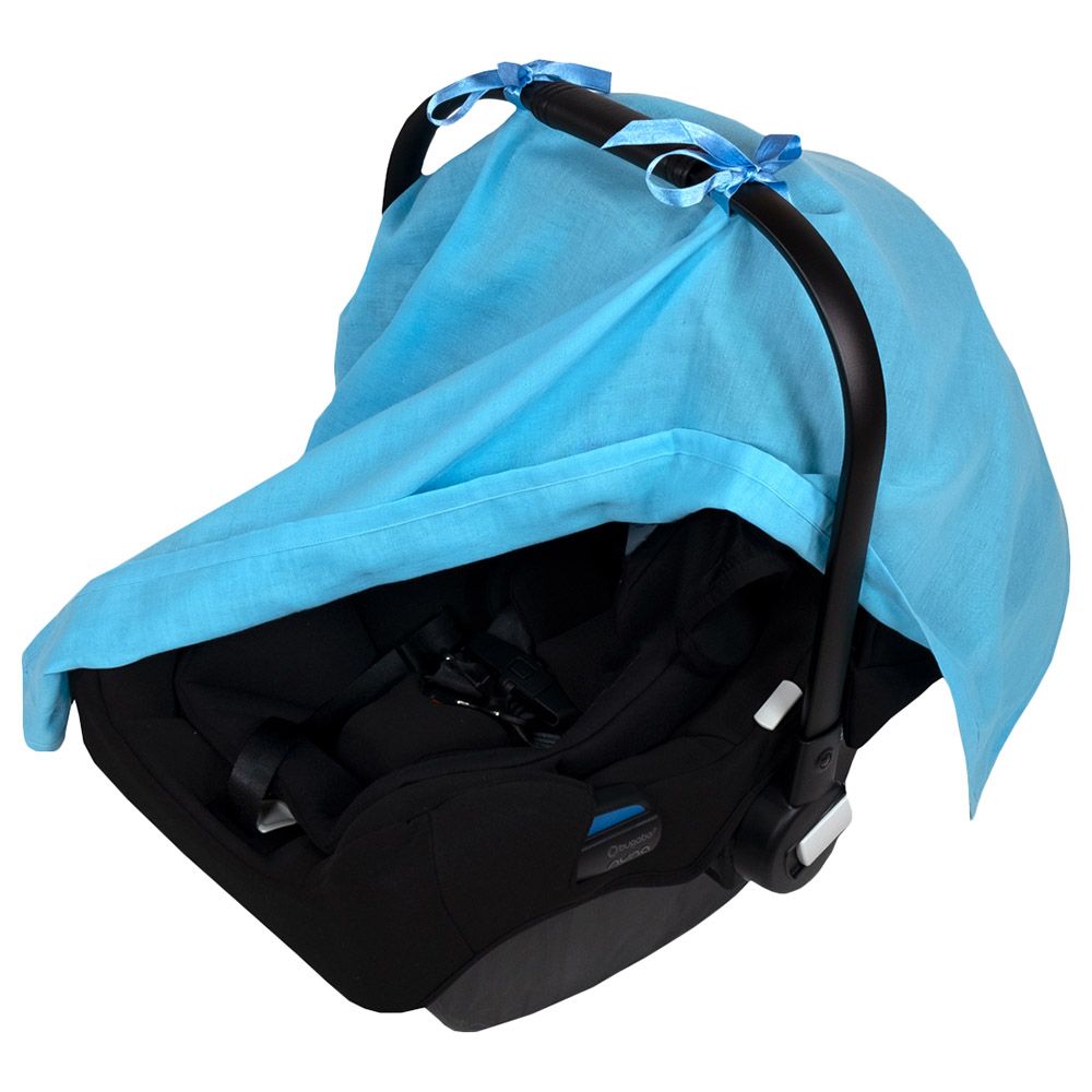 Me - Organic Muslin Car Seat Suncover - Turquoise