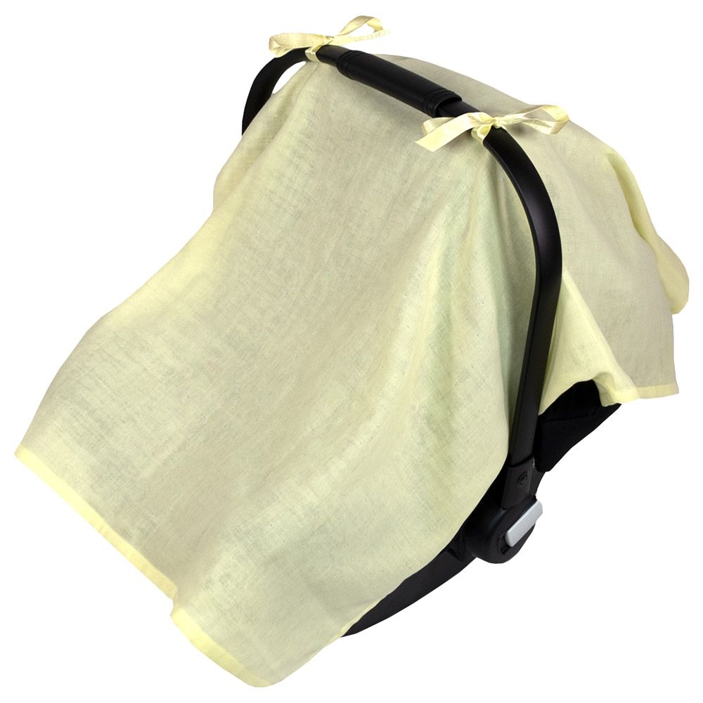 Me - Organic Muslin Car Seat Suncover - Yellow 