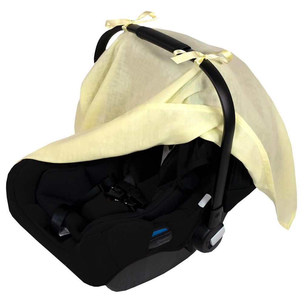 Me - Organic Muslin Car Seat Suncover - Yellow 