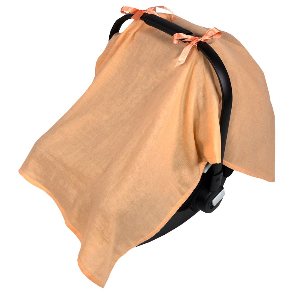 Me - Organic Muslin Car Seat Suncover - Orange