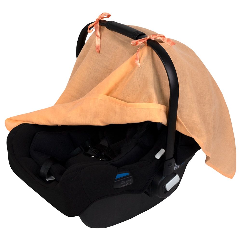 Me - Organic Muslin Car Seat Suncover - Orange