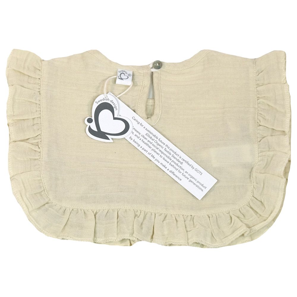 Me - Organic Drool Apron Bib - Cream