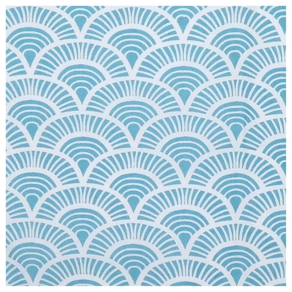 Me - Organic Blanket - Art Deco - Blue