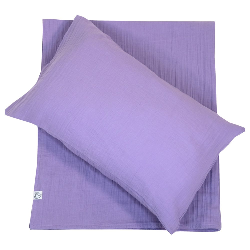 Me - Organic Crinkle Muslin Nap/Bed Set - Purple