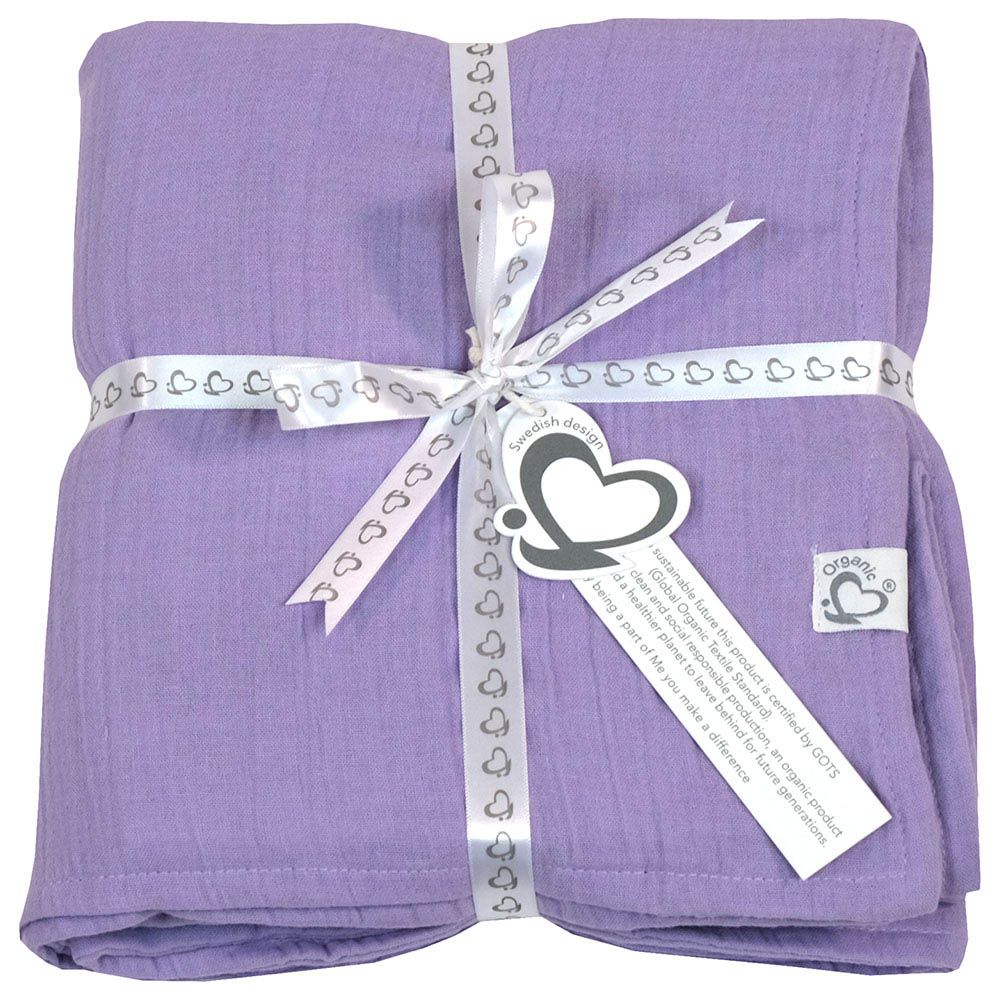 Me - Organic Crinkle Muslin Nap/Bed Set - Purple