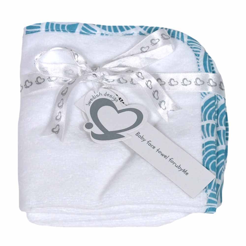 Me - Organic Baby Facetowel 2pc-Set - Art Deco - Blue