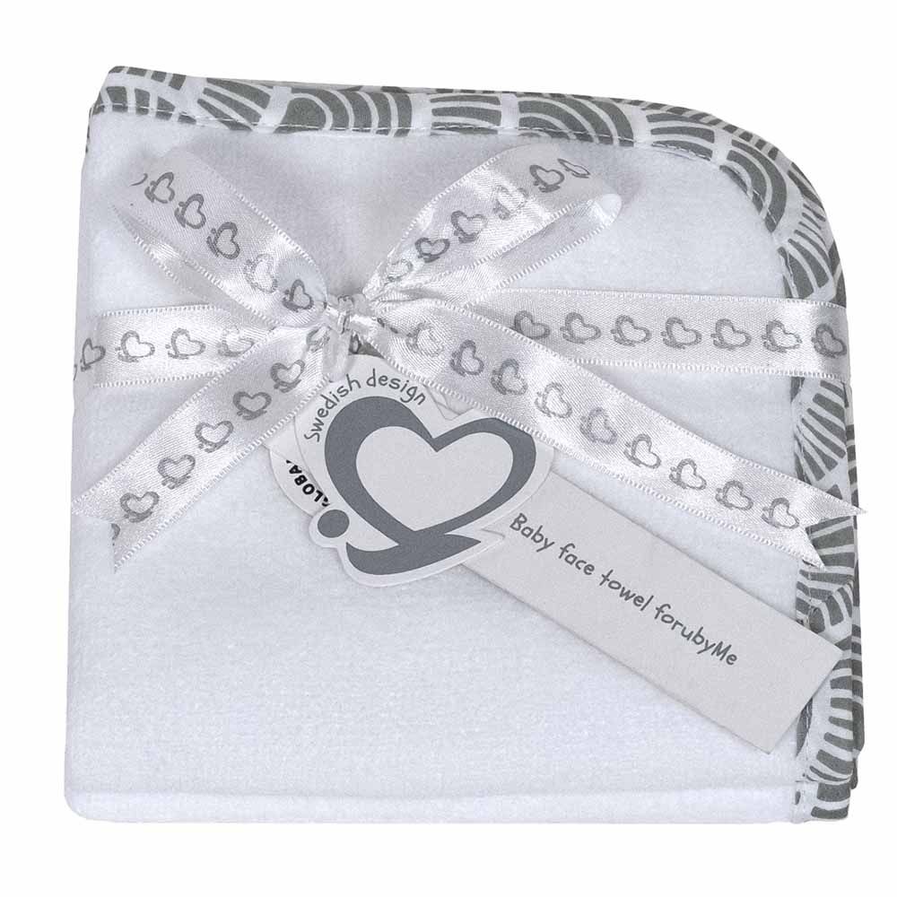 Me - Organic Baby Facetowel 2pc-Set - Art Deco - Grey