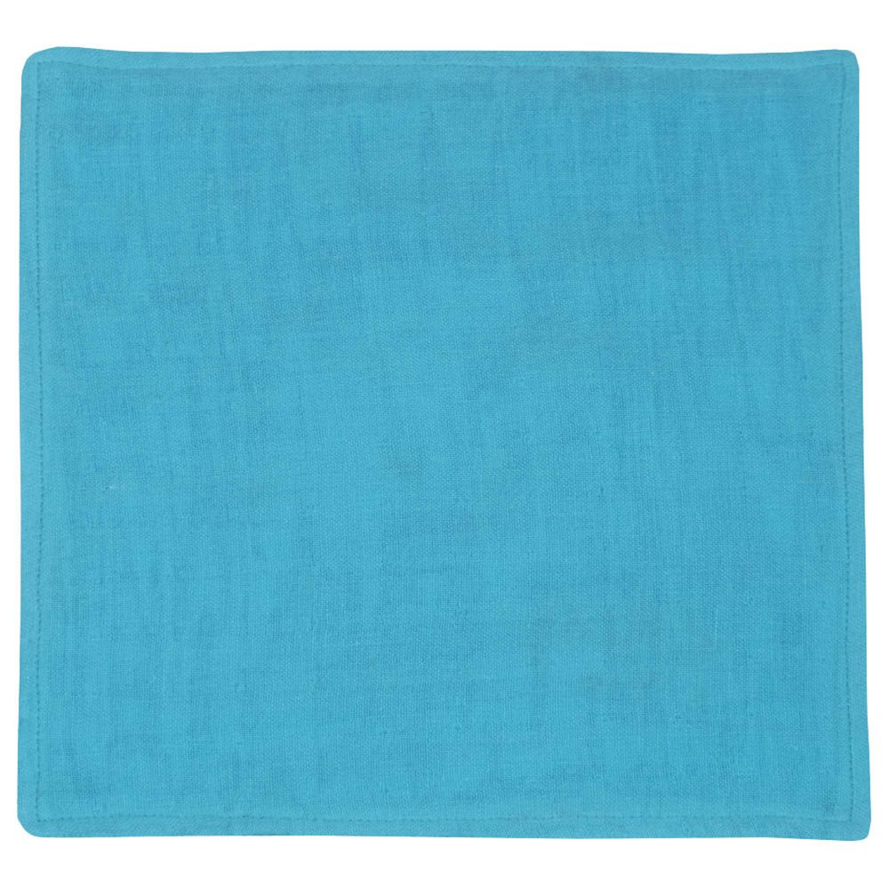 Me - Organic Muslin Burptowel/Facetowel - Pack Of 2 - Turquoise