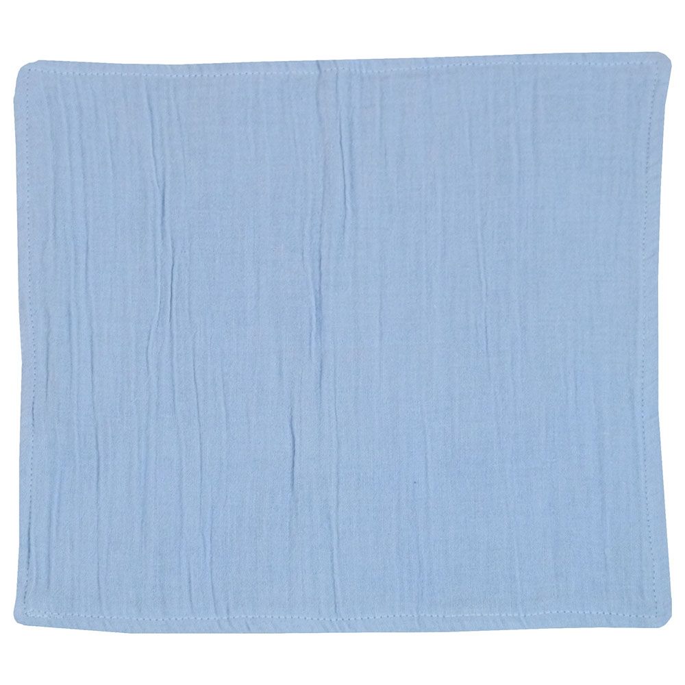 Me - 2pc-Set Organic Crinkle Muslin Burptowel/Facetowel - Blue