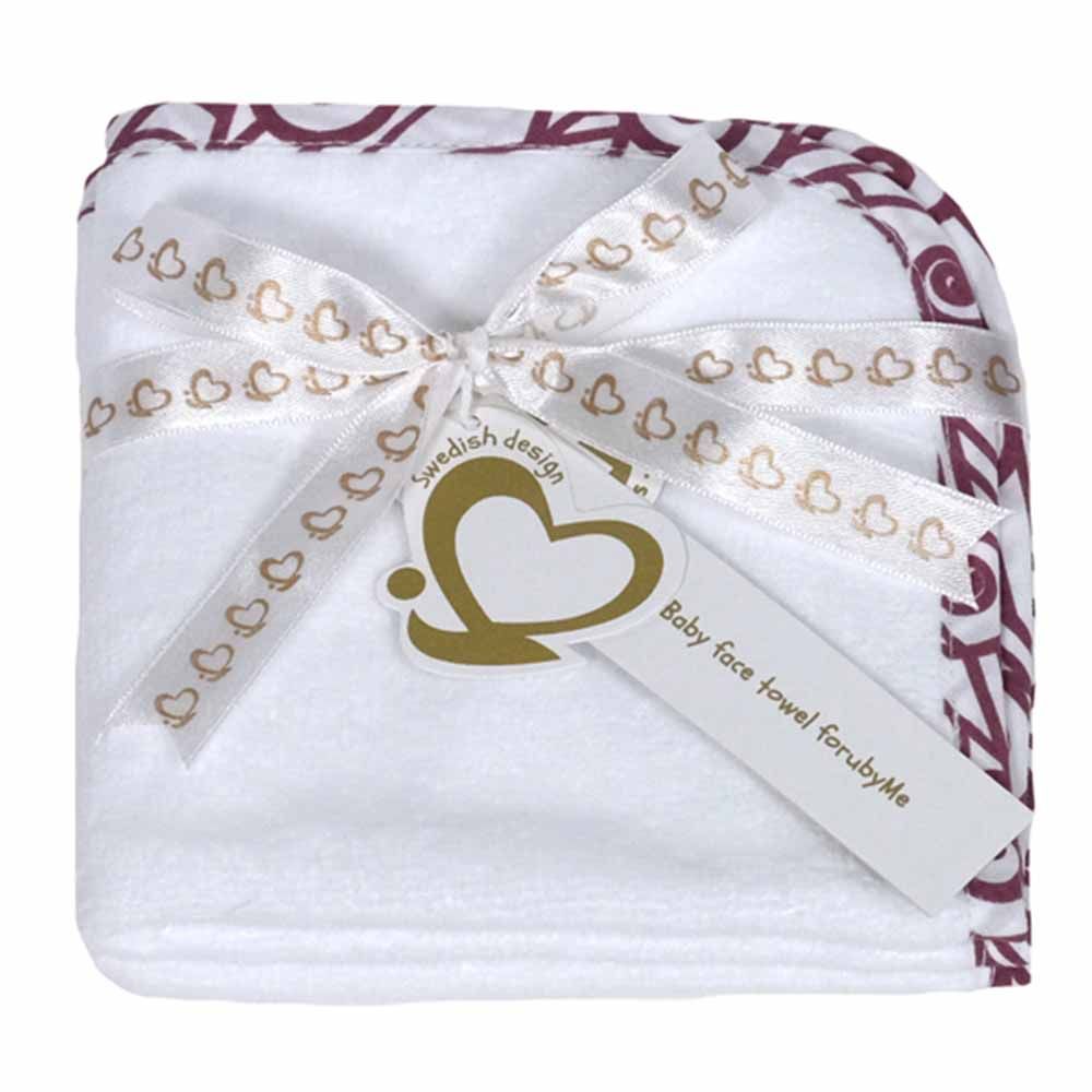 Me - Organic Baby Facetowel 2pc-Set - Vintage Spirals - Red