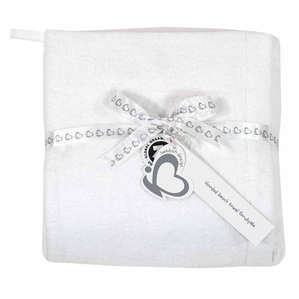 Me - Organic Junior Hooded Towel - White