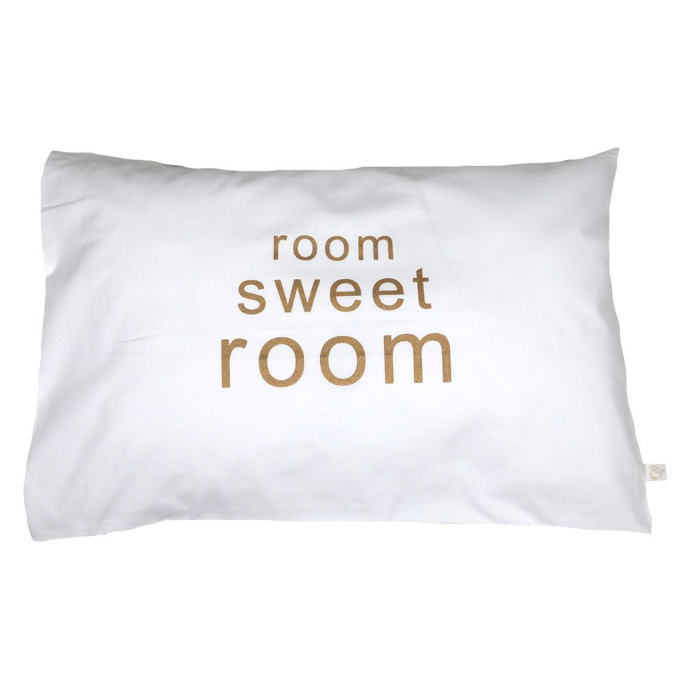 Me - Handprinted Junior Cushion - Room Sweet Room Gold