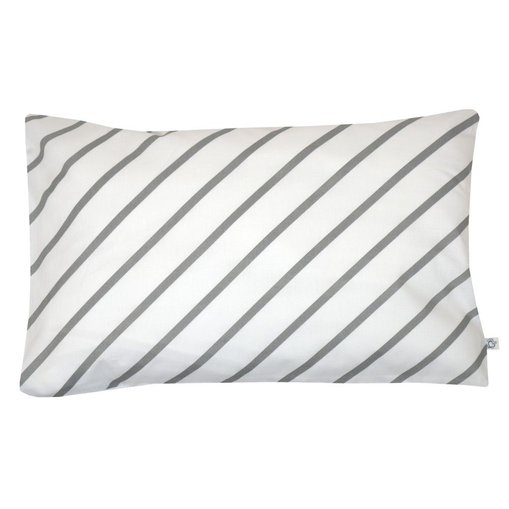 Me - Organic Junior Cushion - Stripy Me - Grey