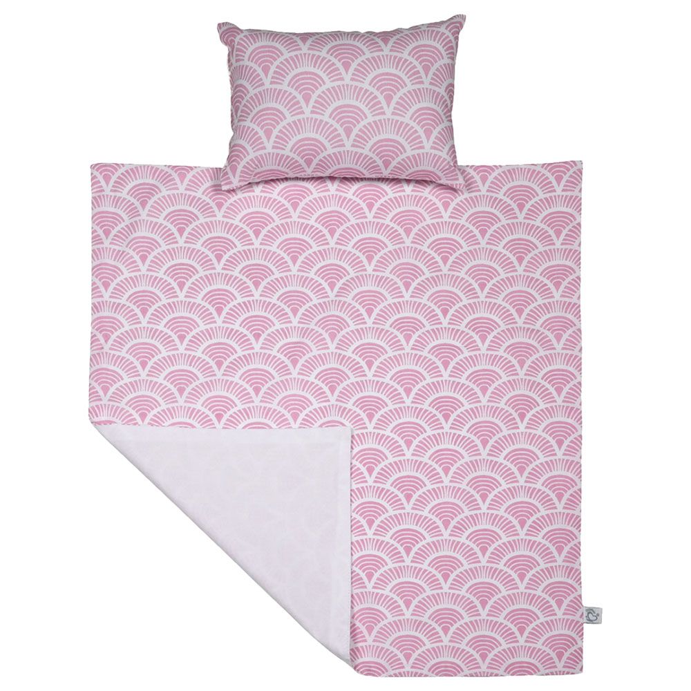 Me - Organic Pretend Play Doll Bed Set - Art Deco - Pink