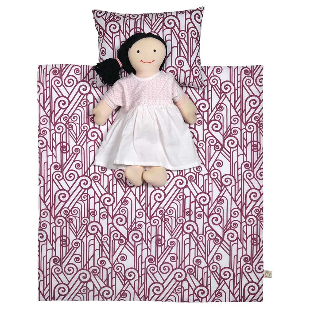 Me - Pretend Play Organic Doll Bed Set Vintage Spirals