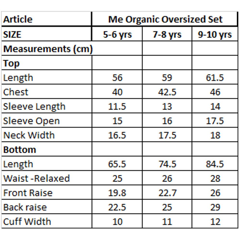 Me - Organic Oversized T-Shirt & Bottoms Set - White