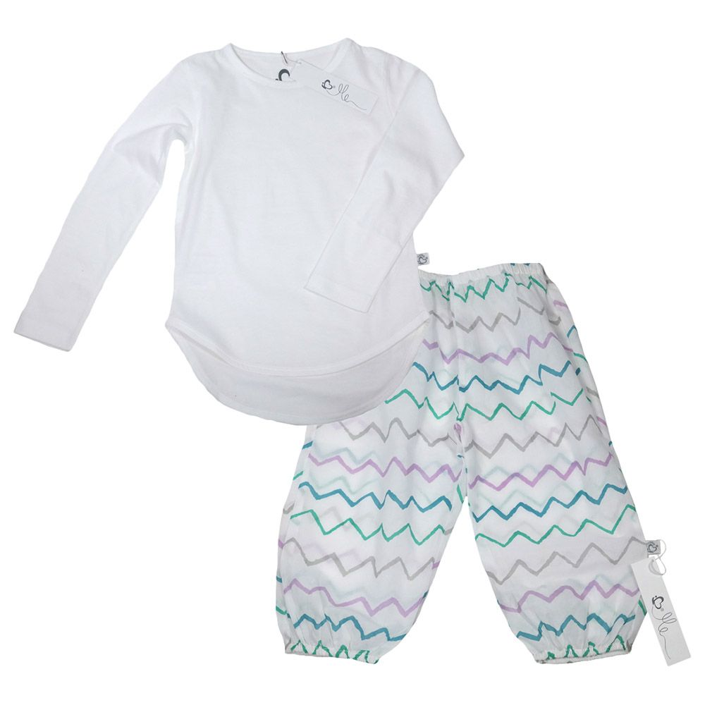 Me - Organic Top & Pants Set - Crayon Lilac