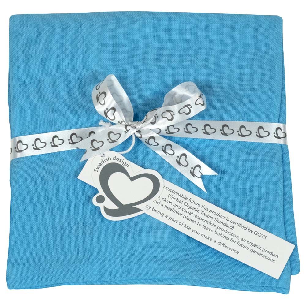 Me - Organic Snuggle Knots Muslin Blanket - Turquoise