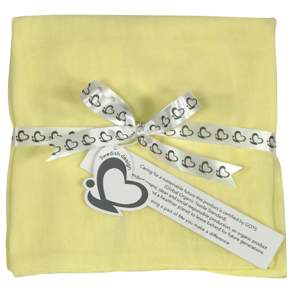 Me - Organic Snuggle Knots Muslin Blanket - Yellow