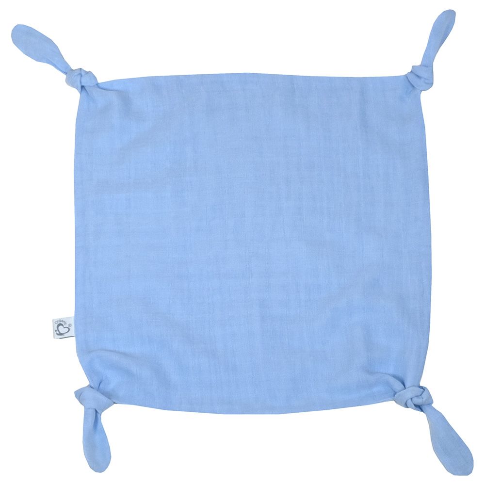 Me - Organic Snuggle Knots Muslin Blanket - Blue