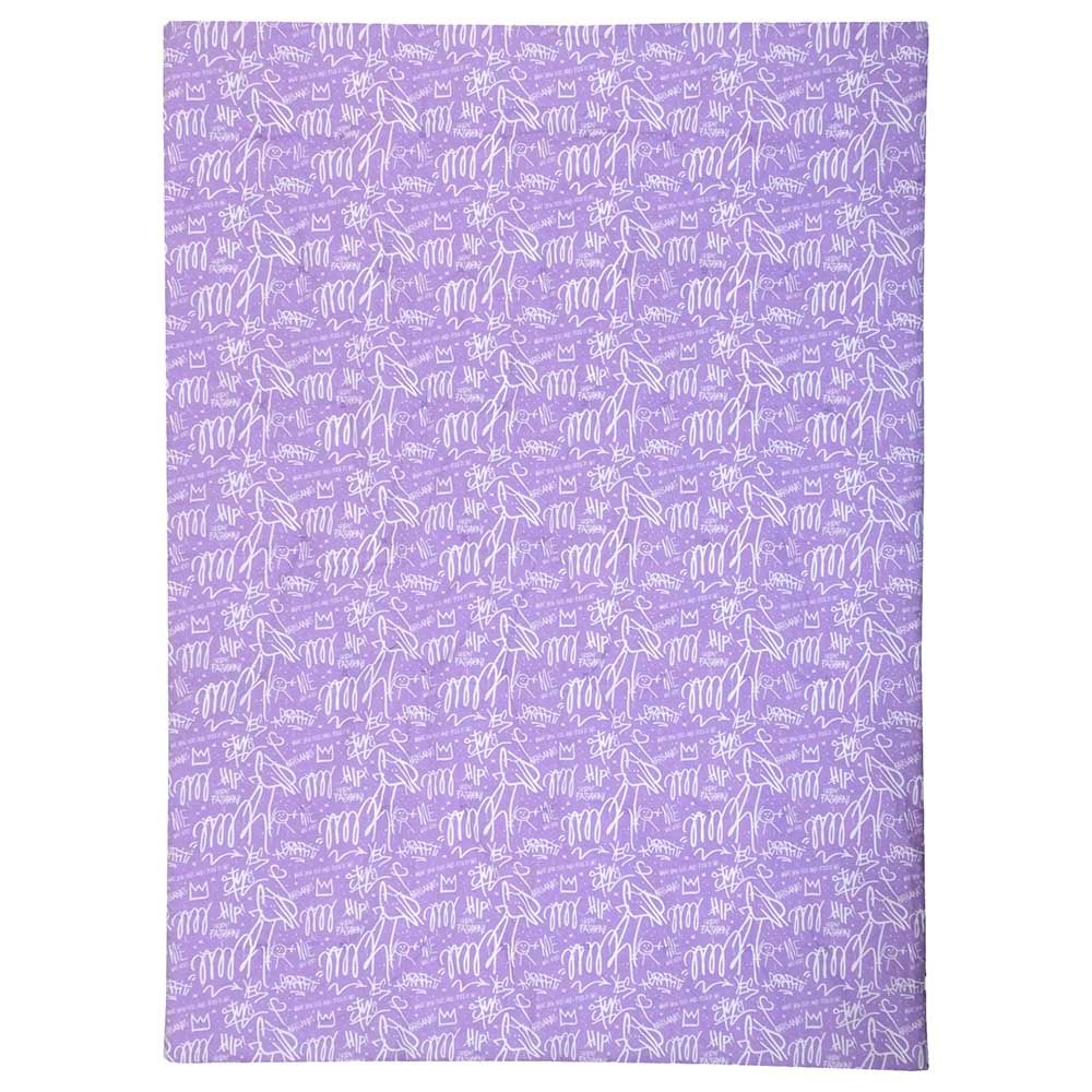 Me - Organic Graffiti Quilted Blanket - Purple