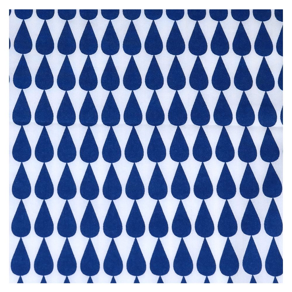 Me - Organic Baby Sheet - Raindrop - White & Dark Blue