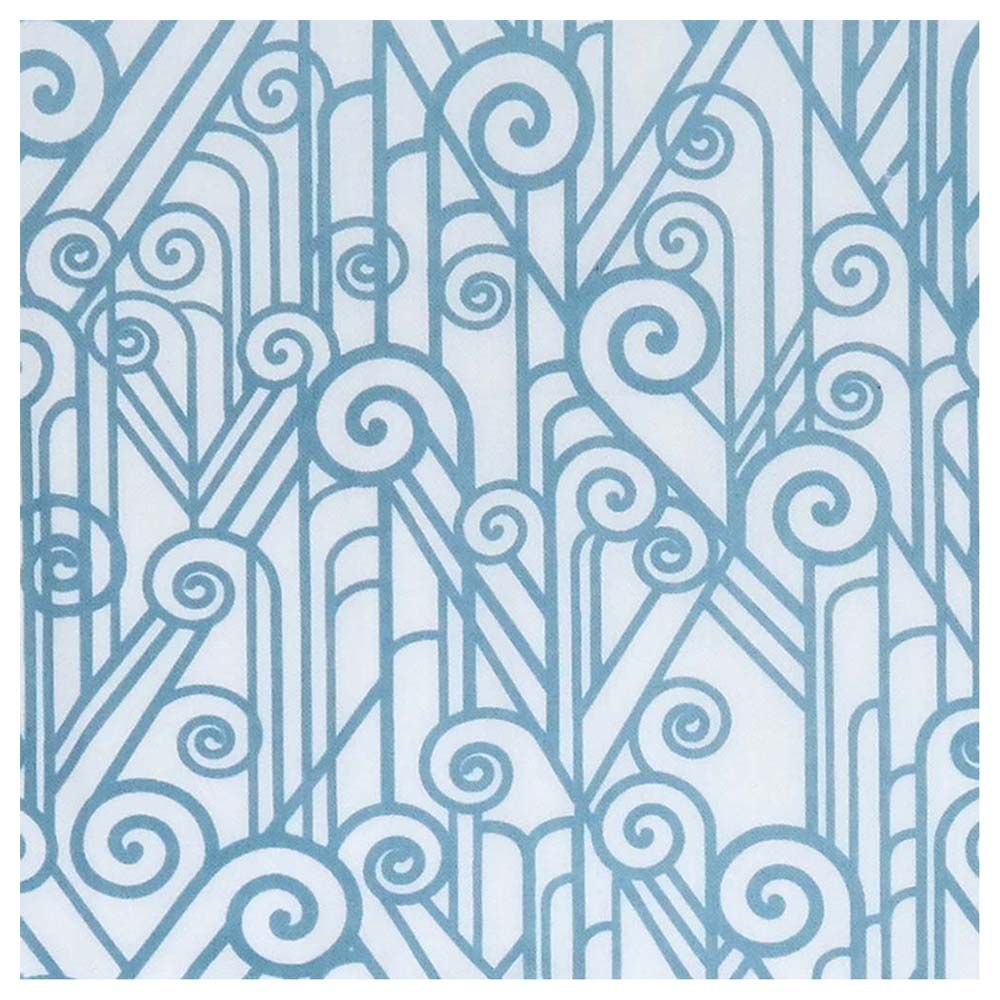 Me - Organic Baby Sheet Vintage Spirals - Vintage Blue