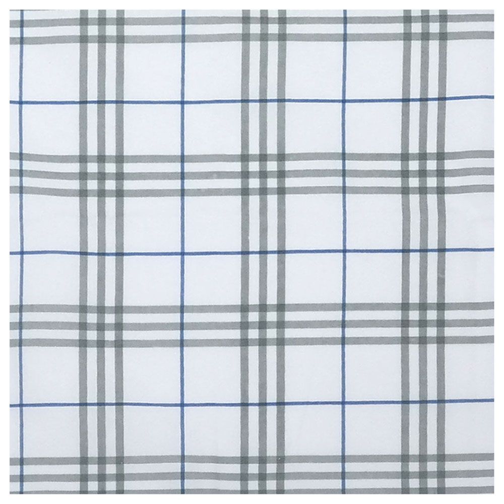 Me - Organic Baby Sheet Classy Checks - Blue