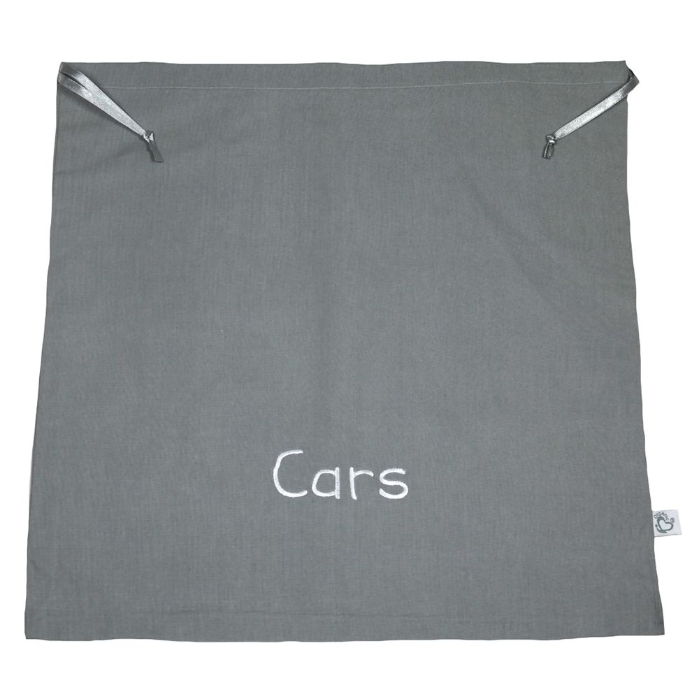 Me - Organic Toy Storage Bag - Messy Me Cars - Grey