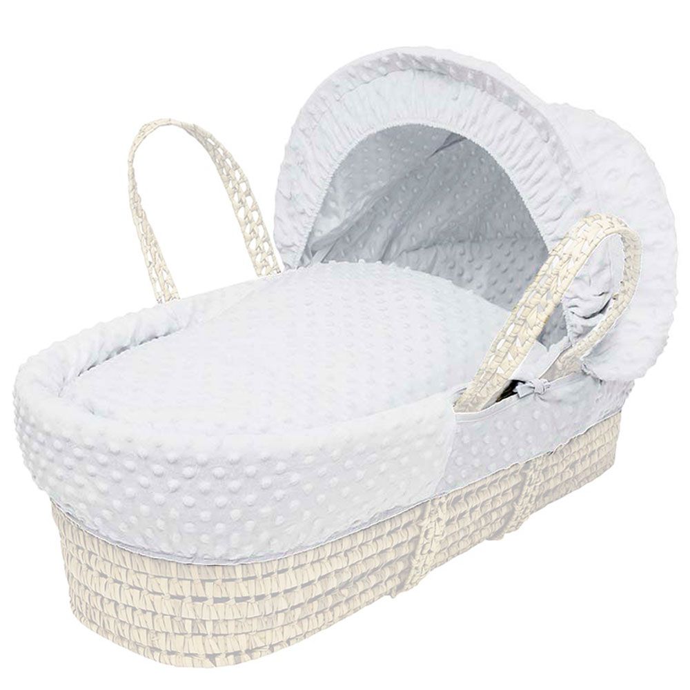 Kinder Valley - Dimple Moses Basket Bedding Set - White