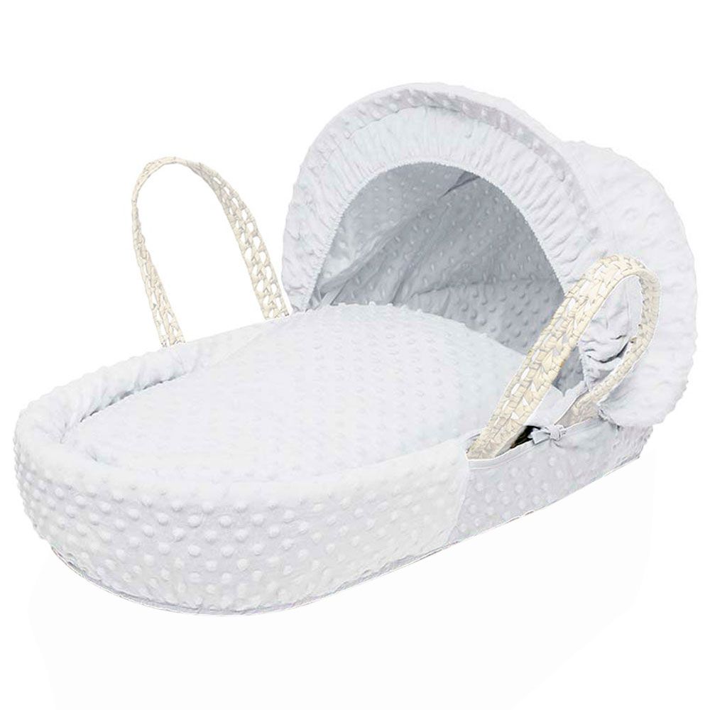 Kinder Valley - Dimple Moses Basket Bedding Set - White