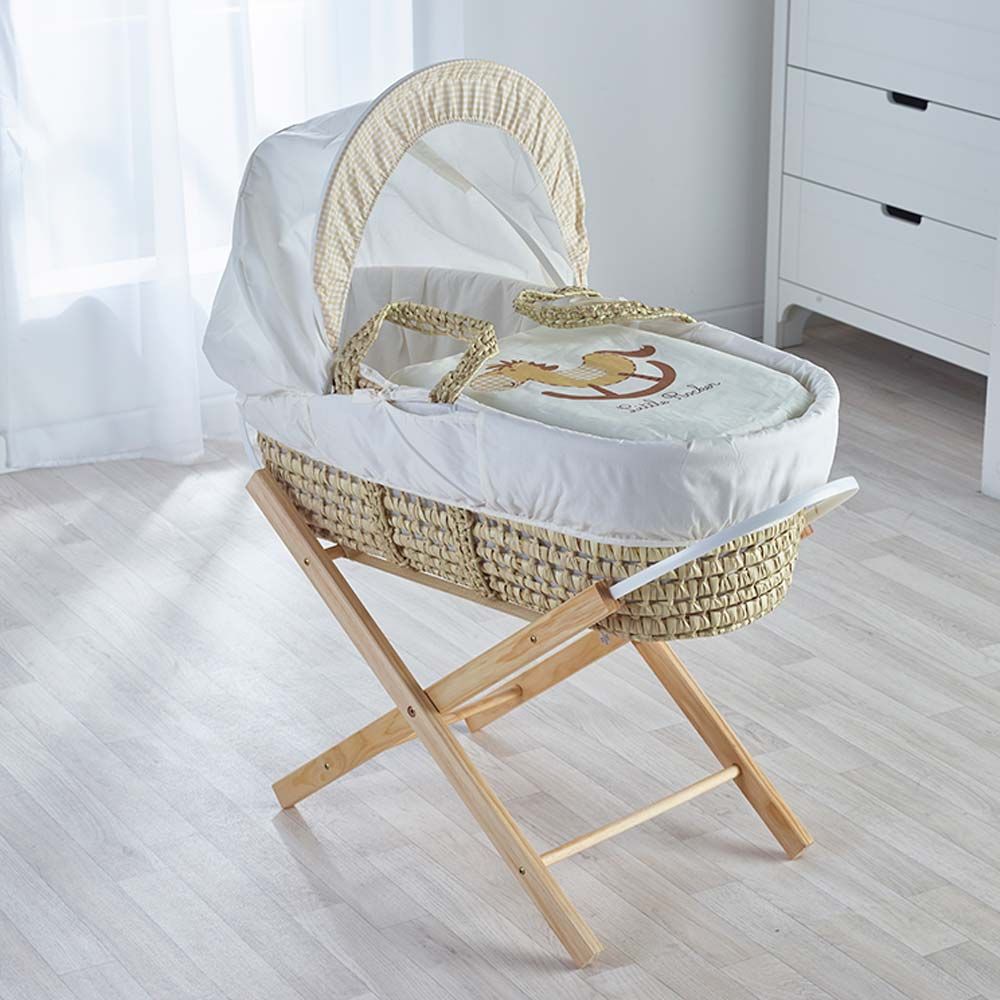 Kinder Valley - My Little Rocker Palm Moses Basket - Cream