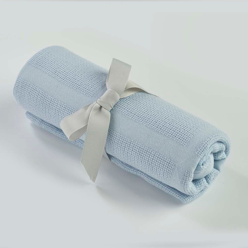 Kinder Valley - Bamboo Cellular Blanket - Blue