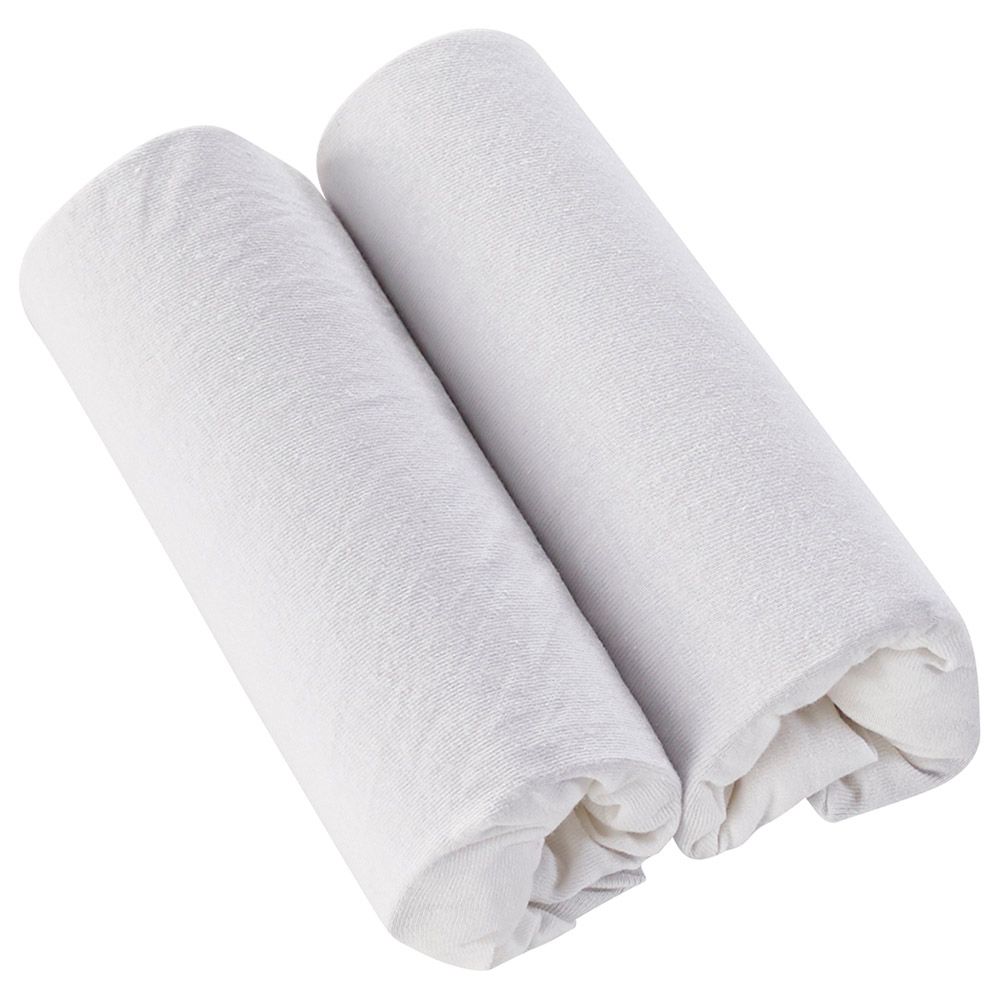 Kinder Valley - Jersey Sheets - White - Pack of 2