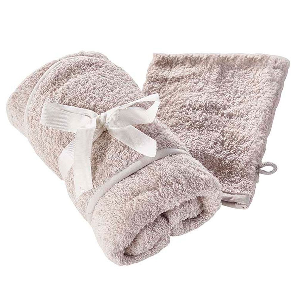 Kinder Valley - Hooded Towel And Wash Mitt - Grey