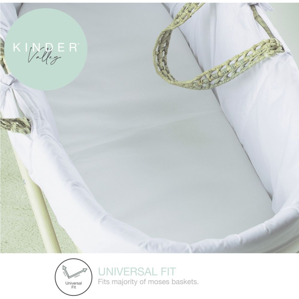 Kinder Valley - Palm Moses Basket Mattress - White