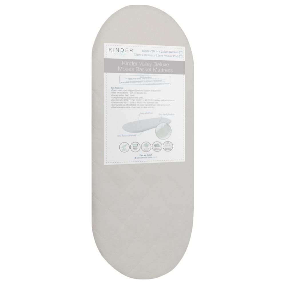 Kinder Valley - Pod Moses Basket Mattress - White