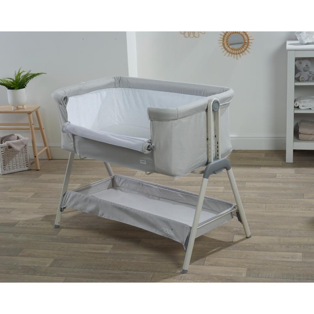 Kinder Valley - Snoozie Bedside Crib - Antarctica Grey