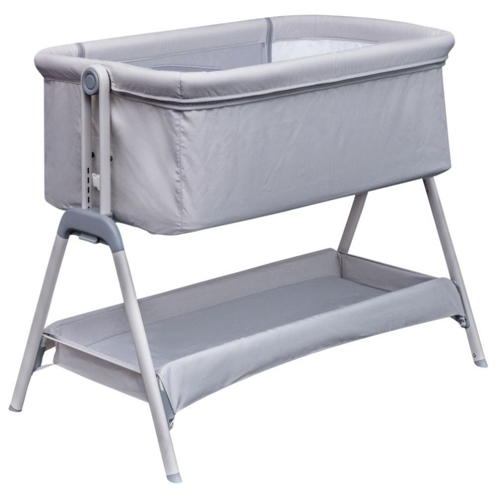 Kinder Valley - Snoozie Bedside Crib - Antarctica Grey