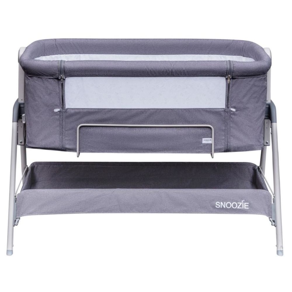 Kinder Valley - Snoozie Bedside Crib - Storm Grey