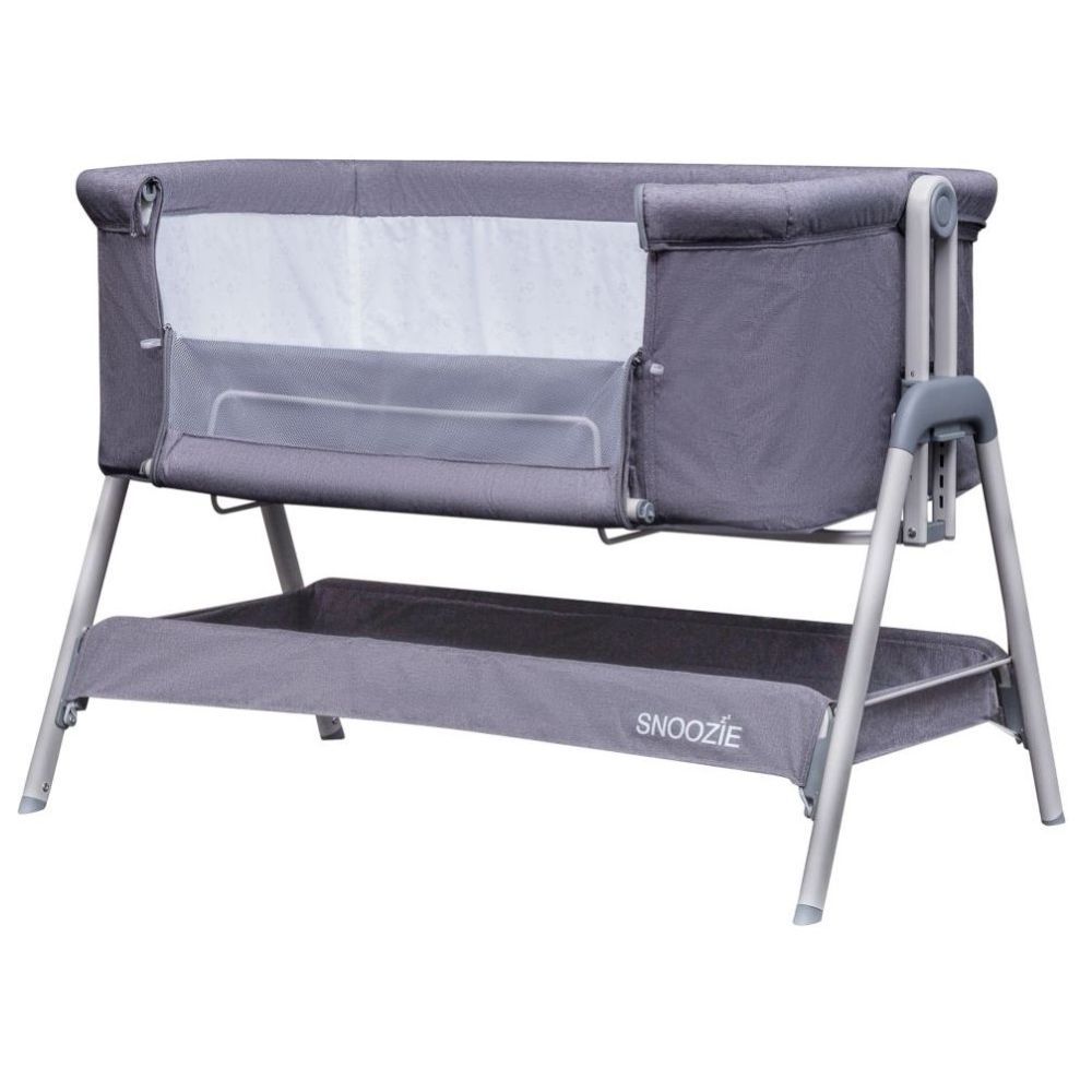 Kinder Valley - Snoozie Bedside Crib - Storm Grey