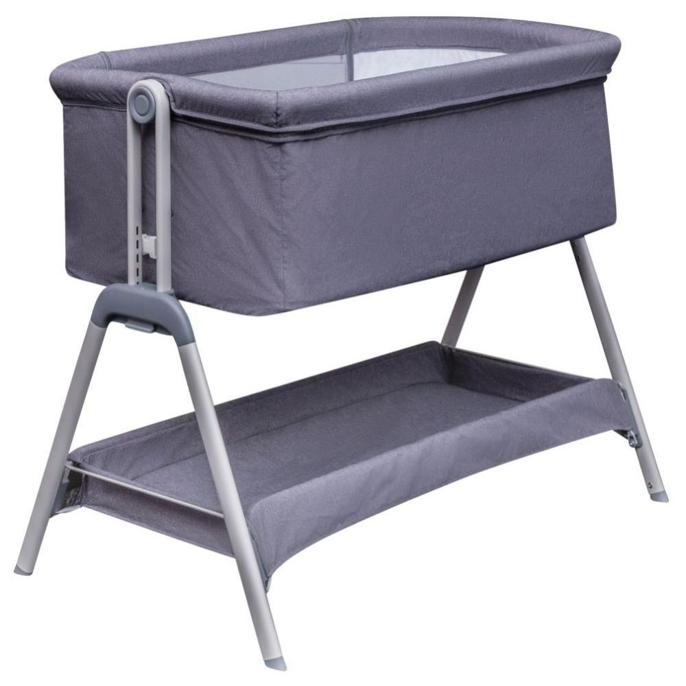 Kinder Valley - Snoozie Bedside Crib - Storm Grey