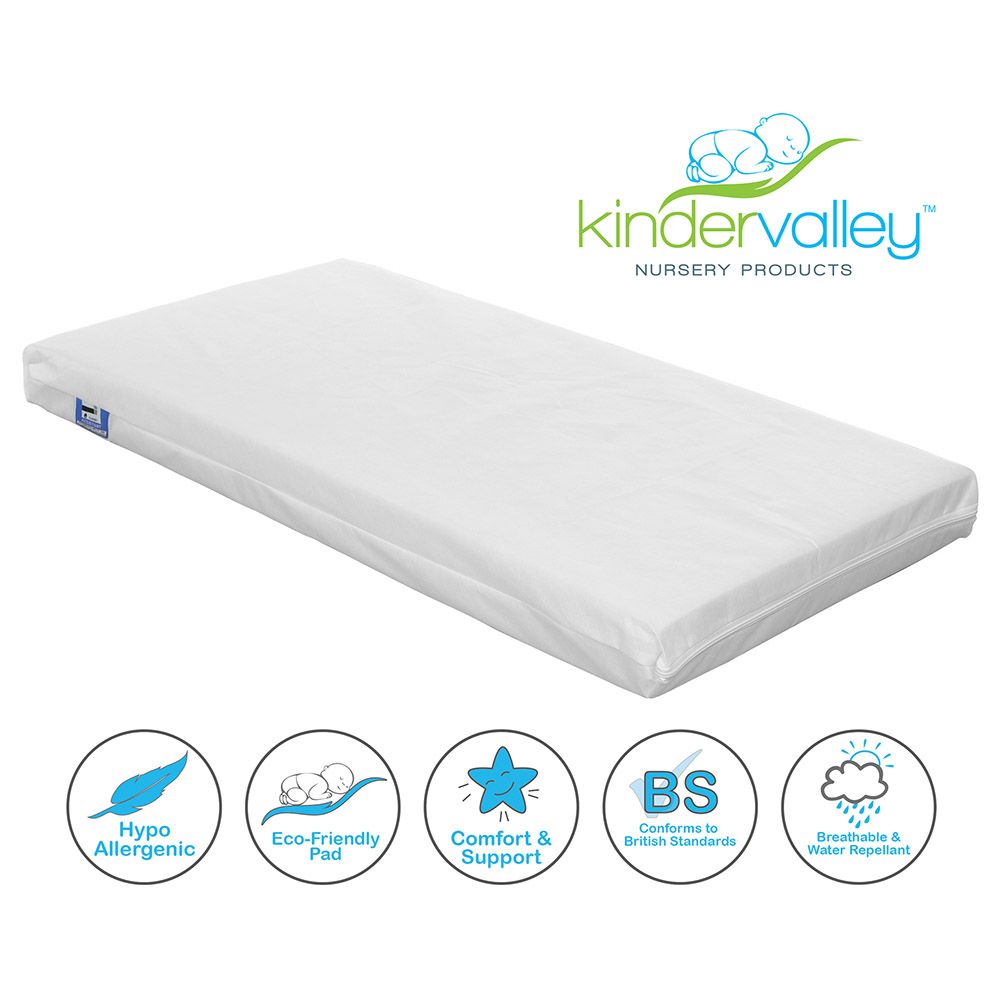 Kinder Valley - 2-in-1 Sydney Cotbed With Kinder Flow Mattress - Natural